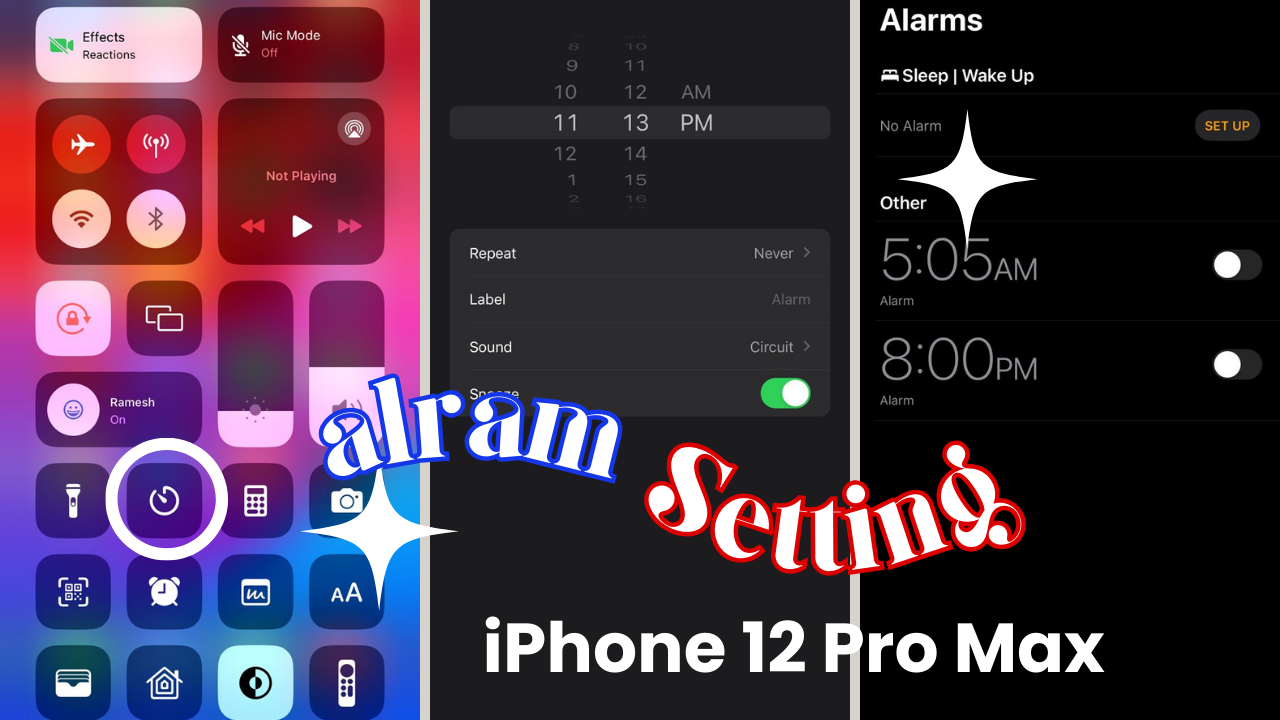 Alarm on iPhone 12 Pro Max