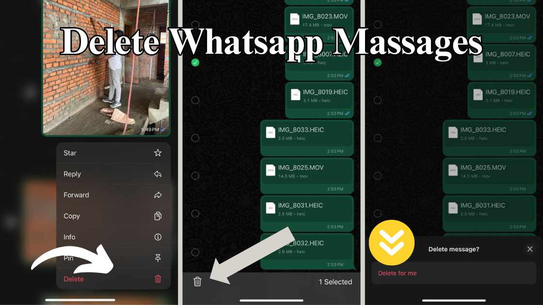 delete messages in WhatsApp